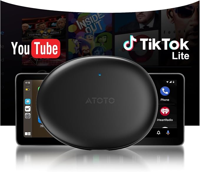 AD5 AI Box Wireless CarPlay Adapter & Android Auto, 2025 Upgrade Ai Box CarPlay by ATOTOZONE