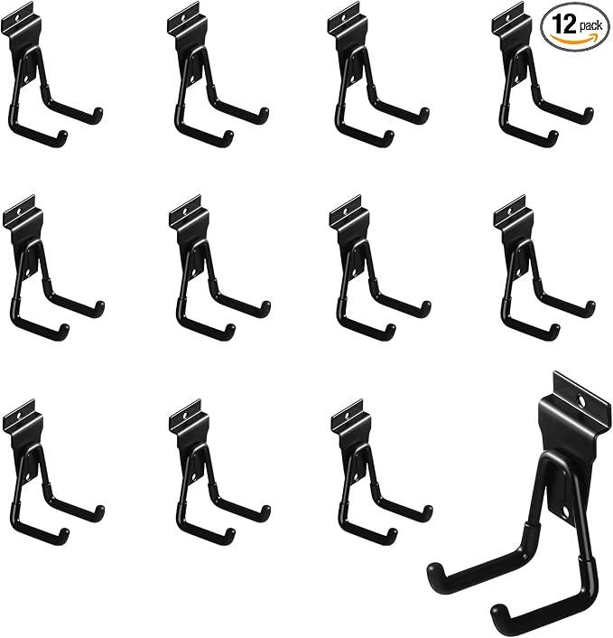 12Pack Slatwall Hooks Heavy Duty Slatwall Accessories Garage Slatwall Hooks and by PYBTOOL