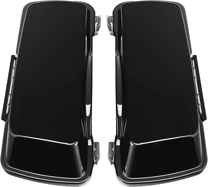 XFMT Motorcycle Stretched Saddlebags Vivid Black 5" Extended Hard Saddle Bags - Image 8