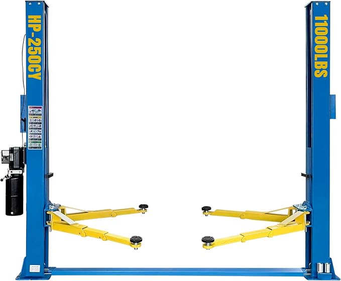 110V Two Post Car Lift 11, 000 LBS, Single-Sided Unlocking Heavy Duty Floor - Image 9