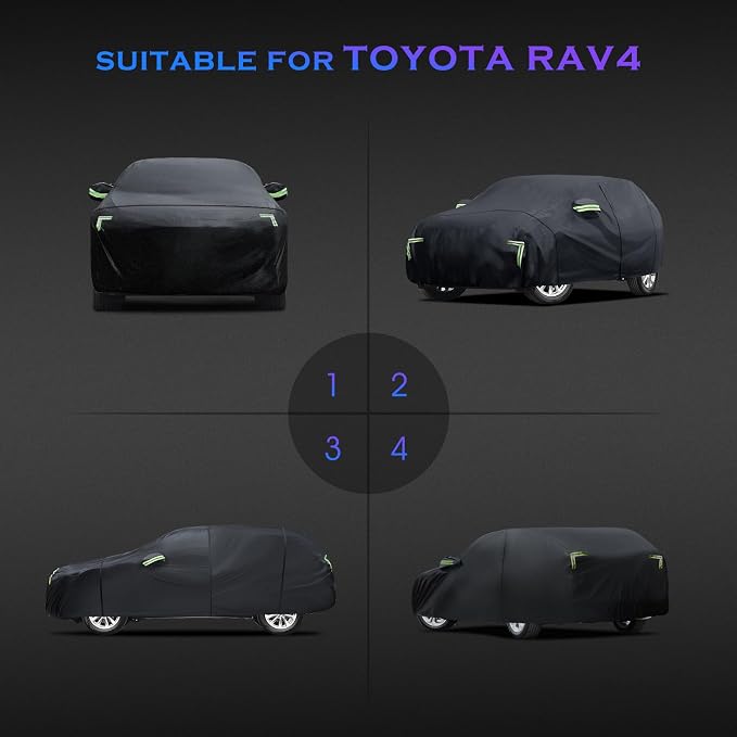 Car Cover Custom Fit for Toyota RAV4 1996-2025, Honda CRV 1997-2025, 6 Layers - Image 7