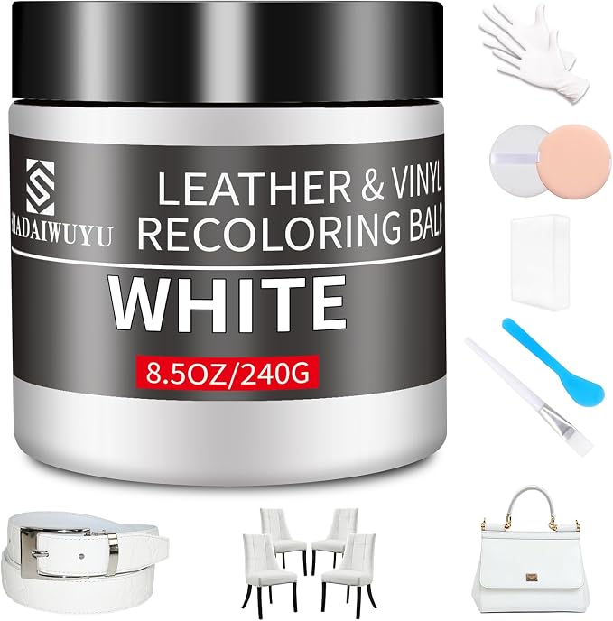 Leather Recoloring Balm, 8.5oz Leather Color Restorer, Leather Couch Scratch by SHADAIWUYU