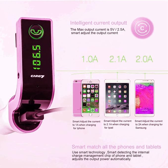 Bluetooth FM Transmitter for car, TIANSHILI handsfree Bluetooth Receiver Car Kit - Image 6