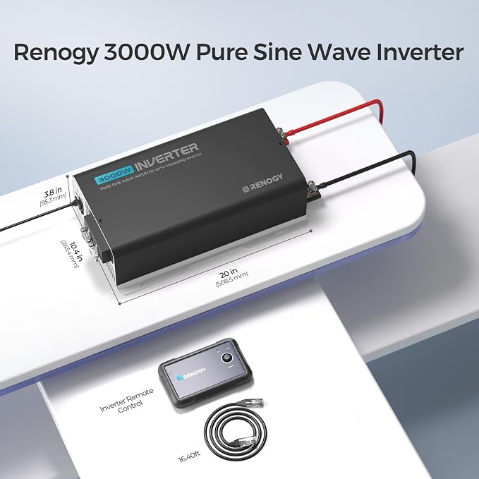 Renogy Inverter PUH, 3000W Pure Sine Wave Power Inverter - Image 8