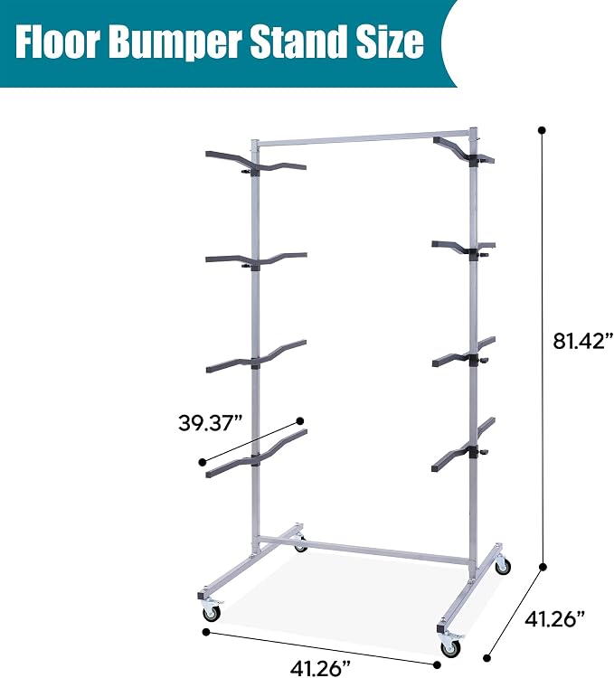 Floor Mobile Bumper Storage Rack, Heavy Duty Double Sided Bumper Storage Rack - Image 2
