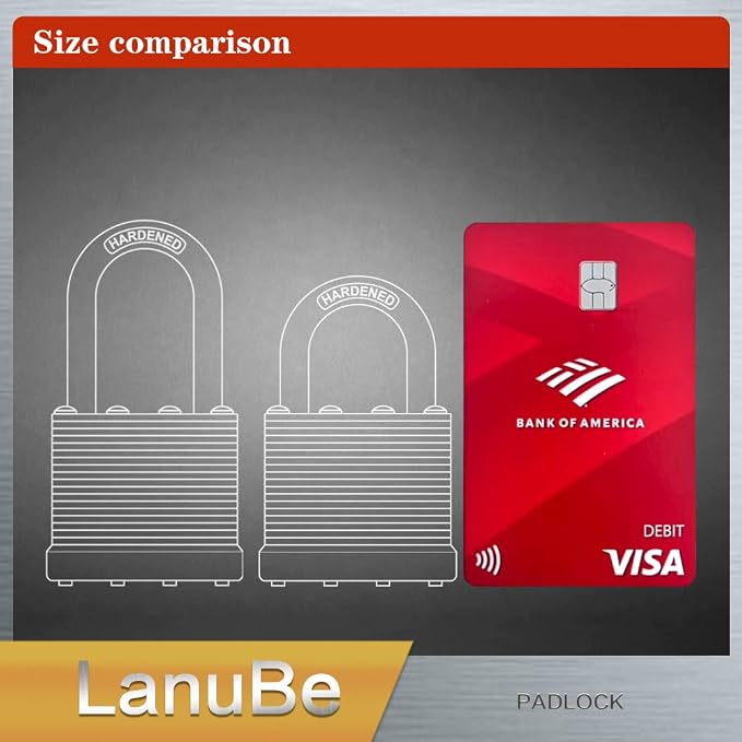 LanuBe Lock Laminated keyed Padlock, keyed Alike Locks, Normal Shackle - Image 5