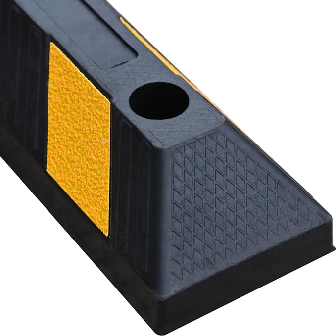 Heavy-Duty Rubber Parking Curbs, Parking Garage Floor Stoppers - Image 3