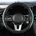 Car Steering Wheel Cover, Leather Steering Wheel Cover Blue Universal 14.5-15 by Szttswamp