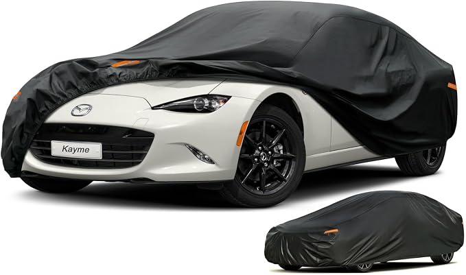 Kayme 7 Layers Heavy Duty Car Cover Waterproof All Weather, Universal Fit by kayme