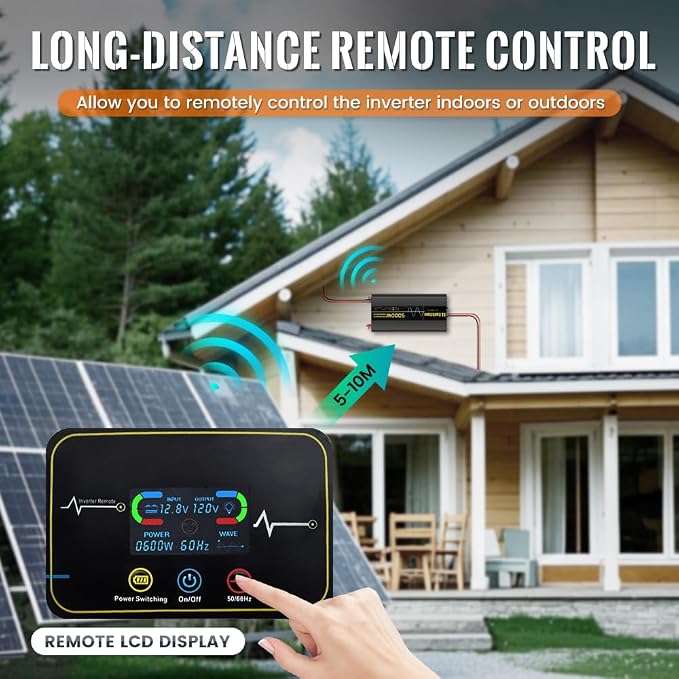 3000W/6000W Pure Sine Wave Car Power Inverter 12V DC to 120V AC 60HZ - Image 4