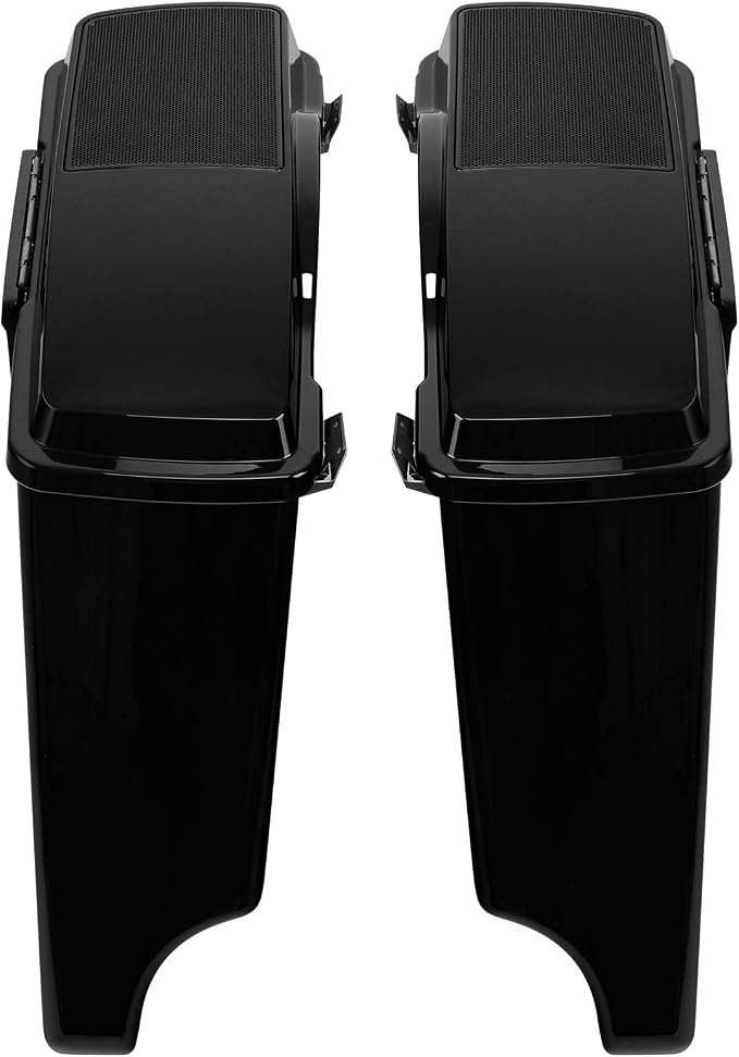 XFMT 5" Stretched Saddlebags Extended Saddle Bags W/ 6x9 Speaker Llids Black - Image 5
