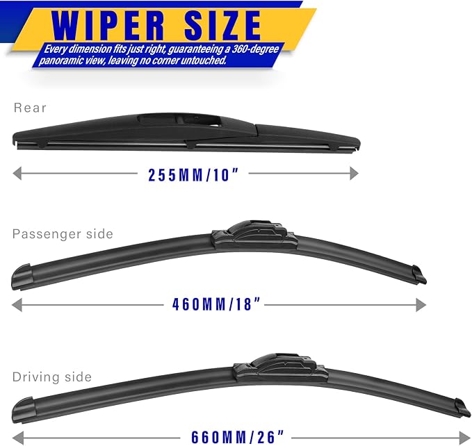 3 wipers Replacement for 2016-2020 2021 2022 Honda HRV HR-V, Windshield Wiper - Image 2
