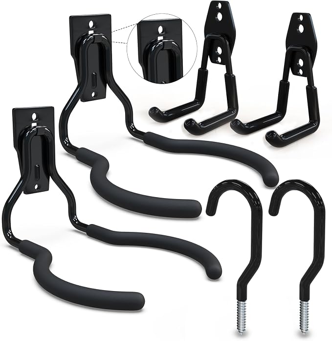 3-H Weed Eater Hanger 2 Pack, 2 Garden Hose Holder, 2 Screw in Hooks, Utility by 3-H