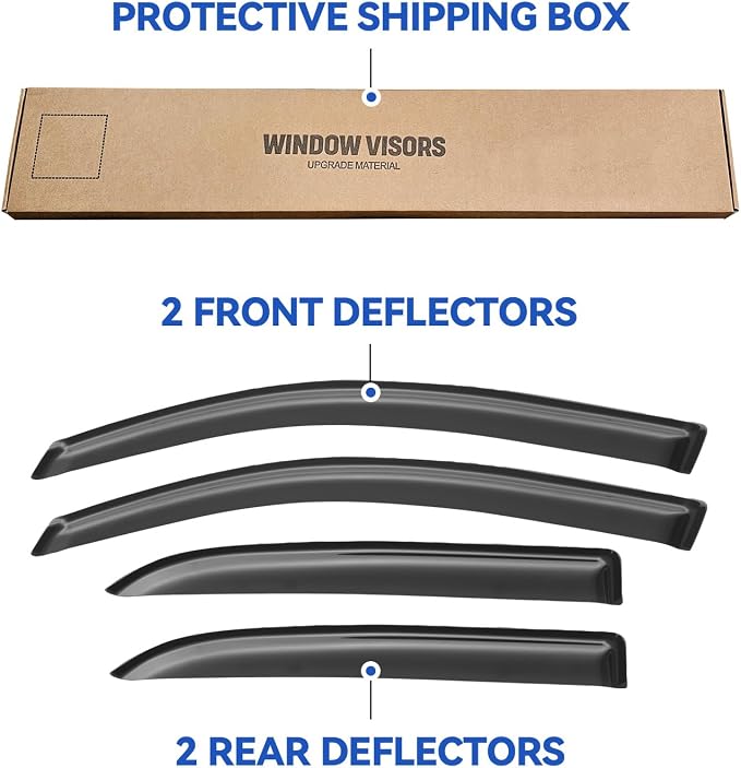 Window Visors Rain Guards for 2005 2006 2007 2008 2009 Chevy Equinox, - Image 5