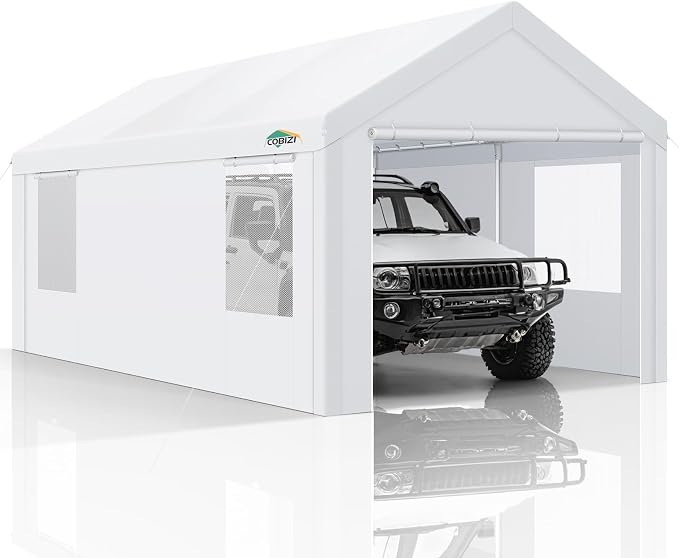 COBIZI Carports 10x20 Heavy Duty Car Canopy Garage by COBIZI