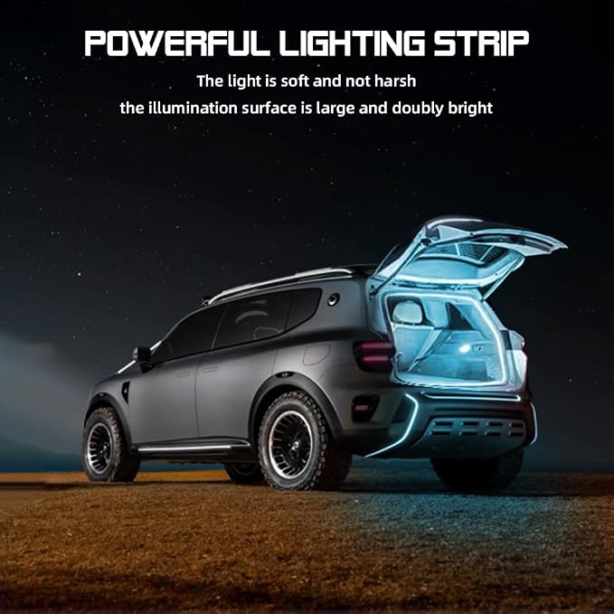 Car LED Strip Light For Trunk, 79Inch IP67 Silicone Waterproof Neon Light Strip - Image 5