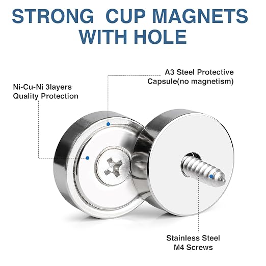MIKEDE 6 Pack Strong Magnets, 30lbs Neodymium Heavy Duty Magnets, Round Strong - Image 5
