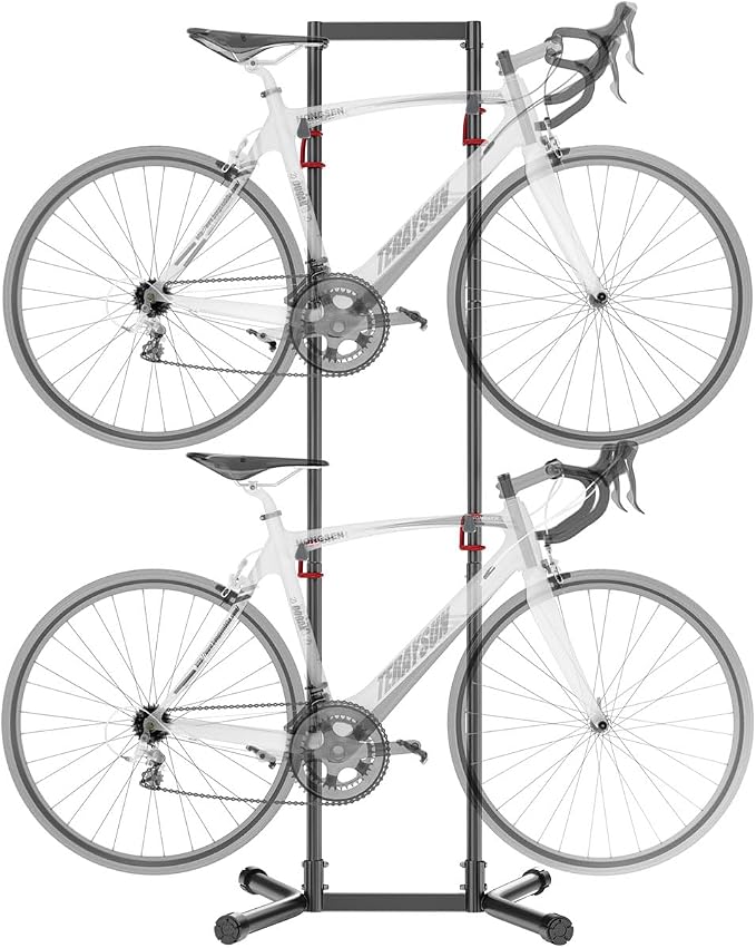teraysun Indoor 4 Bike Storage Rack, Adjustable Arm Hook by TERAYSUNBICYCLEACCESSORIES
