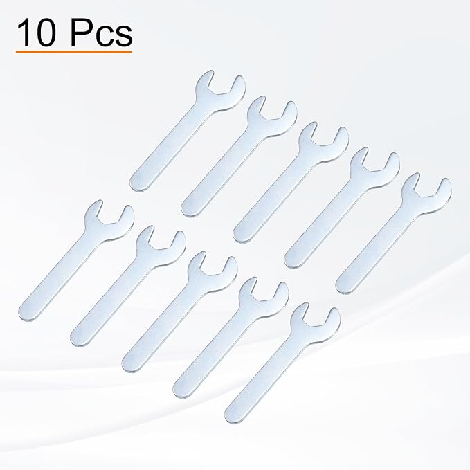 HARFINGTON 10pcs Small Open End Wrench 10x70x1.8mm Metric U-Shaped Single Open - Image 3