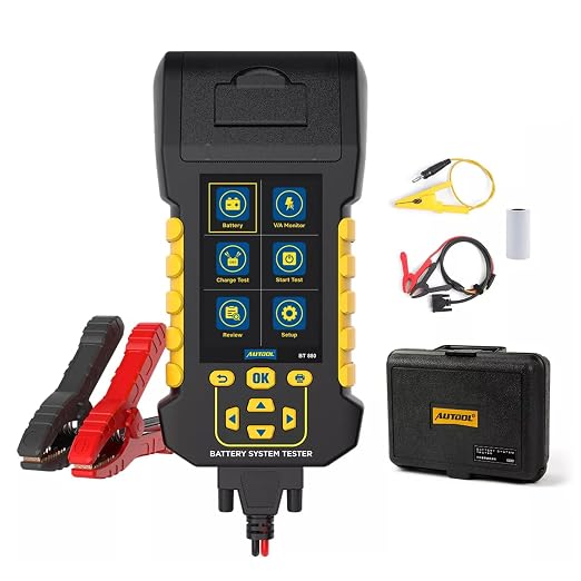 Car Battery Tester 12V/24V Digital Automotive Batteries & Alternator Diagnostic by AUTOOLOfficial