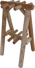 9-Place Freestanding Log Ski Rack Holder, Indoor & Outdoor Snowboard Racks by LogKayakRack