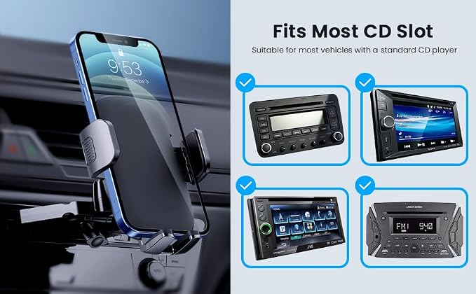 Qifutan Metal CD Slot Phone Holder Mount - Image 3