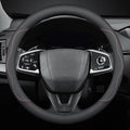 New Nappa Leather car Steering Wheel Cover, Universal 15 inch Black by HAOTULE