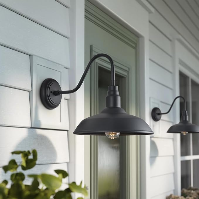 14in Outdoor Gooseneck Light Fixture - Image 3