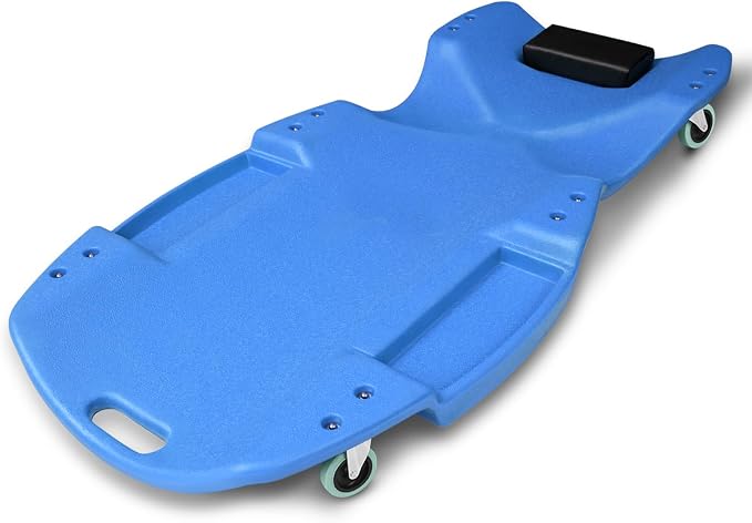 Magshion Mechanic Creeper with Padded Headrest & Tool Trays – 440 lbs Capacity by Magshion