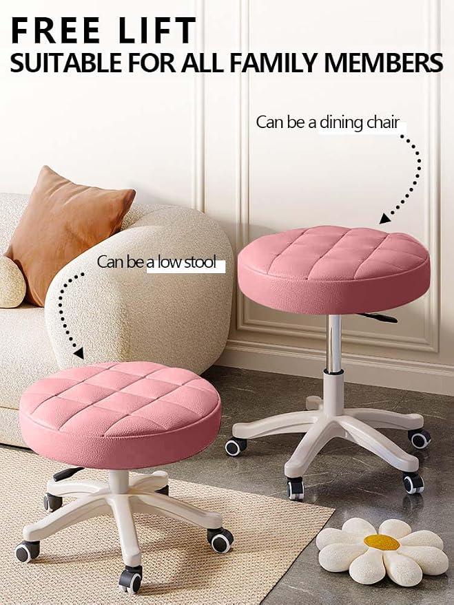 Small Chair Round Rolling Stool - Image 4