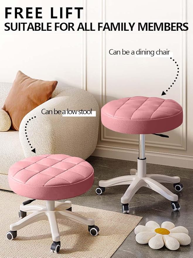 Small Chair Round Rolling Stool - Image 4