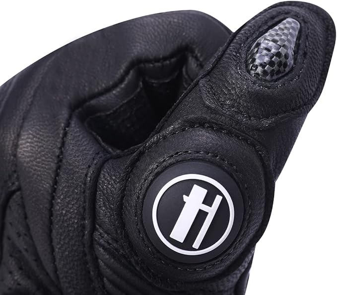 Harssidanzar Leather Motorcycle Gloves - Image 6