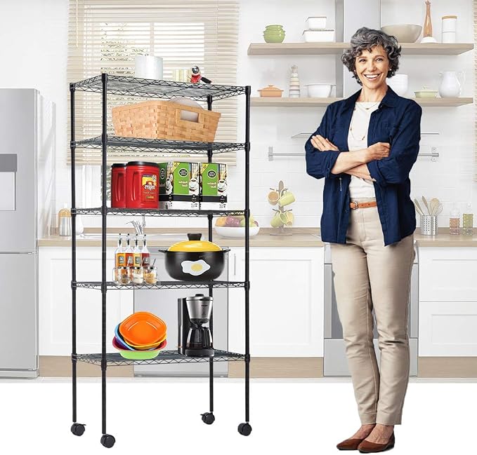 Wire Shelving Unit Metal Shelf Organizer Heavy Duty Wire Rack Storage Unit Rack - Image 2