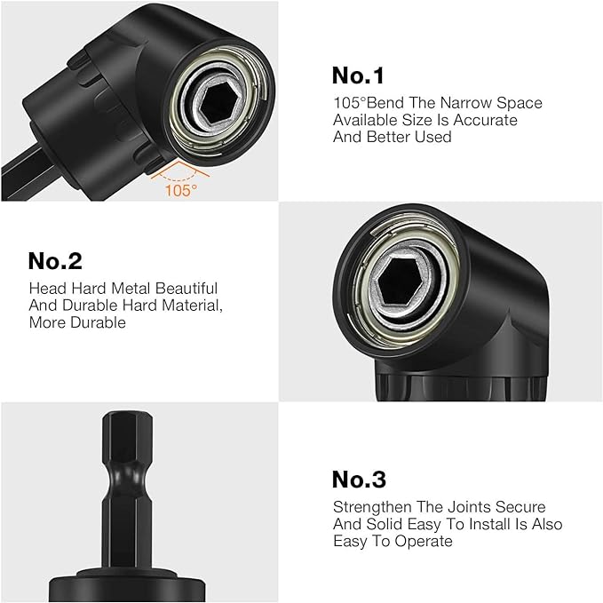 17pcs Flexible Drill Bit Extension, Include 3pcs Rotatable Socket Adapter 2pcs - Image 6