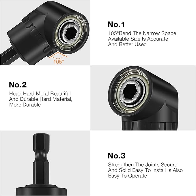 18Pcs Flexible Drill Bit Extension, Include 3Pcs Rotatable Socket Adapter 2Pcs - Image 6