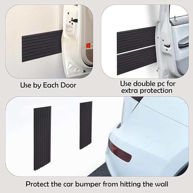 RUBBER BOND Garage Wall Protectors - 4in x 10ft Strong Self-Adhesive Rubber - Image 5