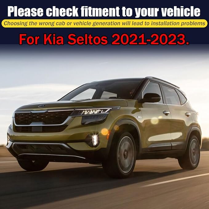 Rain Guards for Seltos 2021-2023, Tape-on Side Window Deflectors, Window Visors - Image 6