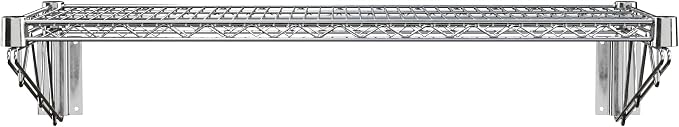 14" x 36" Chrome Wire Wall Mount Shelf - Image 4