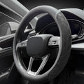 LKWLIKEI Nappa Leather Steering Wheel Cover, Elegant Diamond Checkered Design by LKWLIKEI