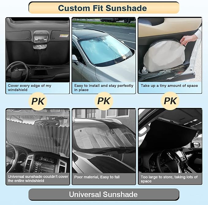 Cartist Custom Fit for Windshield Sunshade 2015-2022 GMC Canyon Sun Shade - Image 5