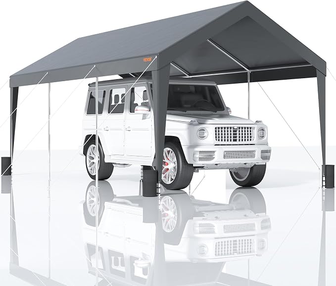 VEVOR Carport Car Canopy 10x20ft, Upgraded Heavy Duty Car Port Garage Boat - Image 9