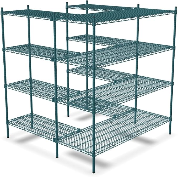 NSF 5' x 5' Walk-in 4-Tier Shelving Unit Kit - Image 2
