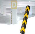 XPLKQXE Reflective Rubber Wall Corner Guard, Rubber Wall Protector Corner by XPLKQXE