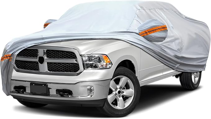 KEYOOG Car Cover, Fit for 213"-237" Length Pickup Truck, 6-Layer All-Weather by KEYOOG