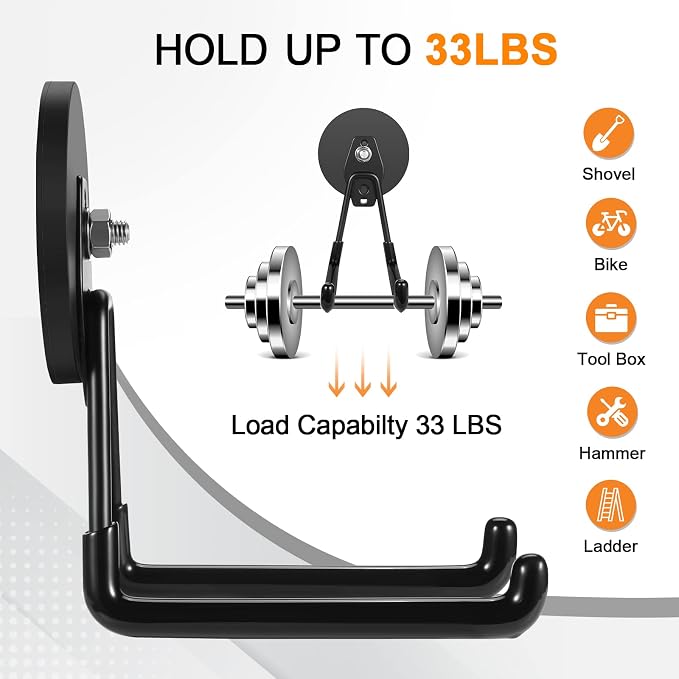 ENUODA Strong Magnetic Hooks Heavy Duty Large Magnet Hooks Heavy Duty Garage - Image 4