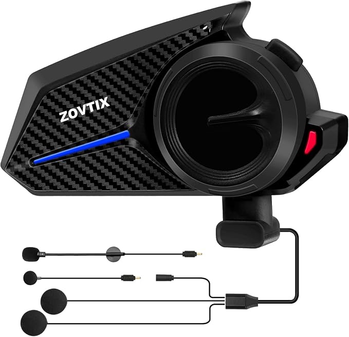 Motorcycle Helmet Headset Support 8 Riders Group Intercom Communication System by ZOVITX