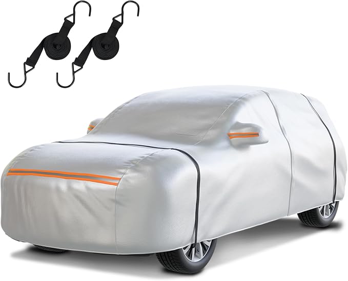 Waterproof SUV Car Cover: 6-Layer Protection from Rain, UV & Dust by TATATOO