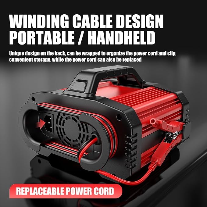 YONHAN 25A Battery Charger & Maintainer, 12V/24V All-in-One Charger - Image 7