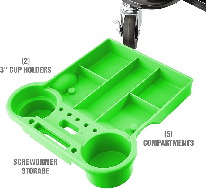 OEMTOOLS 24986 Heavy-Duty Rolling Workbench and Creeper Seat, Mechanics Stool - Image 5