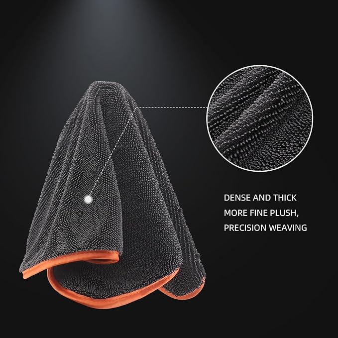 SPTA Microfiber Car Drying Towels, Cleaning Cloth Towels, Twist Pile Rapid - Image 4